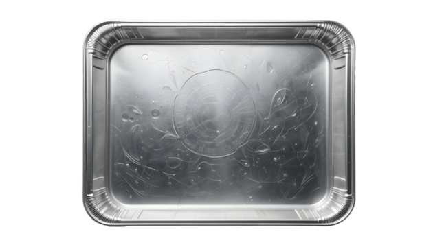 ia generated.  silver metal plate