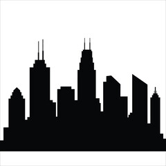 Obraz premium City Silhouette, Urban Silhouette, City Skyline Art, City Outline SVG, Skyline Clipart, City Vector, Cityscape Silhouette, City Drawing, Cityscape Outline, Modern City Art, City Silhouette SVG, Citysc