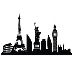 City Silhouette, Urban Silhouette, City Skyline Art, City Outline SVG, Skyline Clipart, City Vector, Cityscape Silhouette, City Drawing, Cityscape Outline, Modern City Art, City Silhouette SVG, Citysc