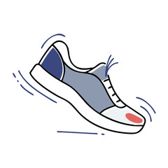 Running shoe symbolizing cancer awareness sport event