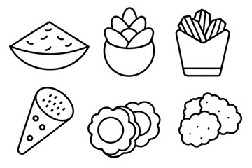 Fried Line Art Collection Featuring Simple and Elegant Drawings.eps