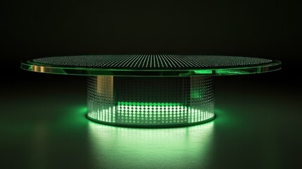 Modern Glass Coffee Table with LED Lighting