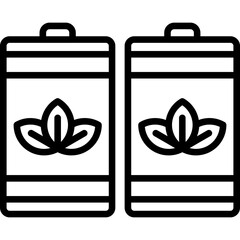 Eco Battery Icon Vector Element