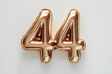 Gold Balloons Number 44 Celebrate Joyfully