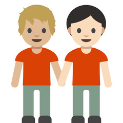 Blonde and Black-Haired Boys Emoji
