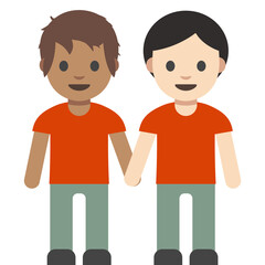 Mixed Boys Holding Hands Emoji
