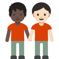 Multicultural Boys Holding Hands Emoji
