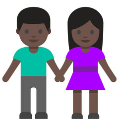 Boy and Girl Holding Hands Emoji
