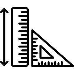 Ruler Icon Vector Element