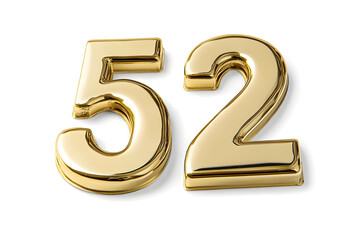 Golden Numbers 52: Shiny, Luxury, Bold