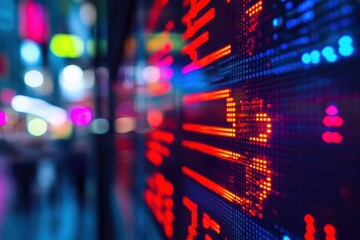 Night market financial display