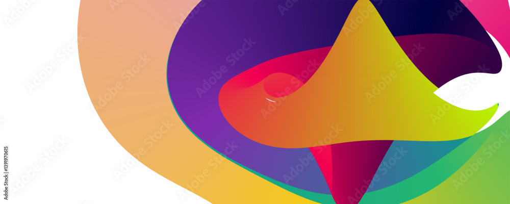 Poster abstract background design, liquid style colorful pastel abstract background with elements vector, g