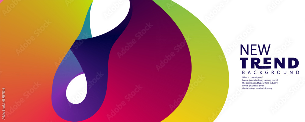 Poster abstract background design, liquid style colorful pastel abstract background with elements vector, g