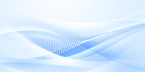 Blue waves abstract background, modern design, vector illustration