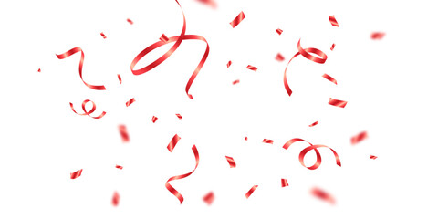 Red confetti background vector illustration for festive decoration.
