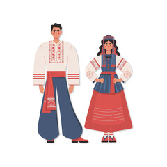 two women in traditional clothes