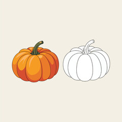 pumpkin isolated on white background