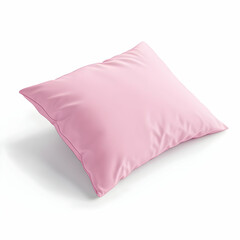 Soft pink pillow resting on a flat surface evokes comfort and relaxation in a cozy home setting showcasing gentle colors