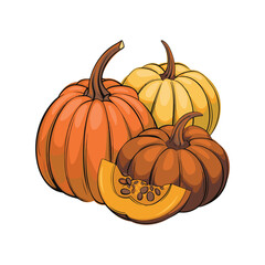halloween pumpkin isolated on white