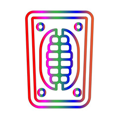 False teeth line gradient icon