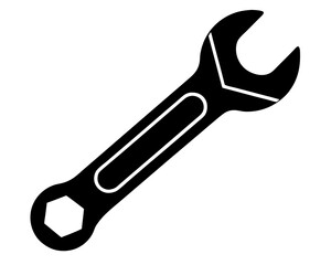 Mechanic Wrench icon silhouette vector illustration