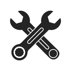 Mechanic Wrench silhouette vector illustration