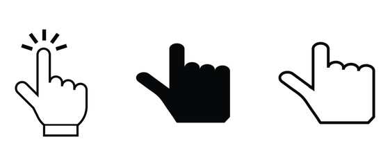 hand cursor icon, vector illustration