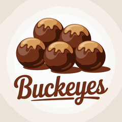 Buckeyes Candy with Chocolate Peanut Butter Center