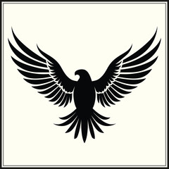Obraz premium Eagle Outline Silhouette, Wild Bird
