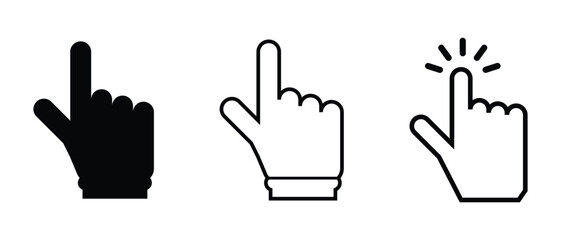 hand cursor icon, vector illustration