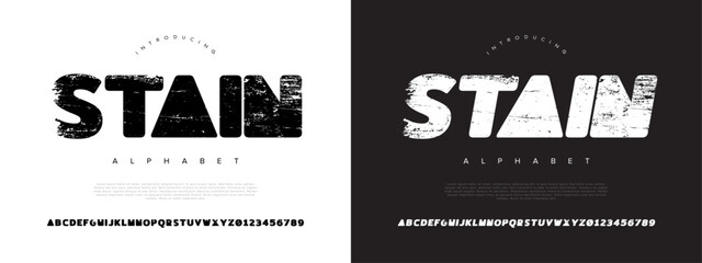 Stain Distressed Grunge Font.Rust Font. Rough Font