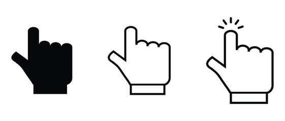 hand cursor icon, vector illustration