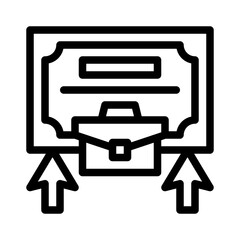 certificate line icon
