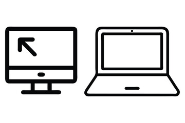 Computer and laptop screen icon