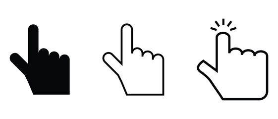 hand cursor icon, vector illustration