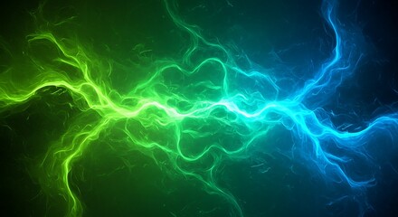 Naklejka premium Emerald Fury, Azure Wrath AI Generated