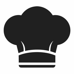 Chef Hat silhouette vector illustration