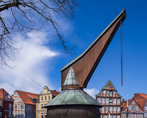 Hansehafen Stade alter Kran
