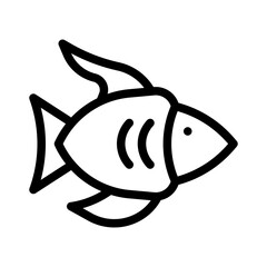 koi fish line icon