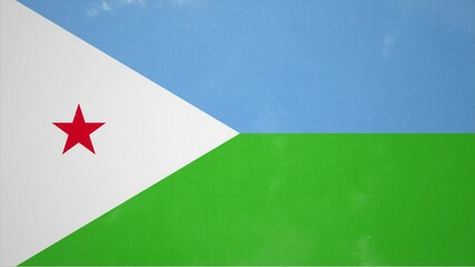 Animated Video Showing the Flag of DJIBOUTI Emerging from Nowhere