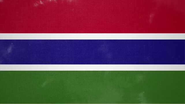 Animated Video Showing the Flag of GAMBIA Emerging from Nowhere