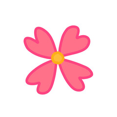 pink flower on white background