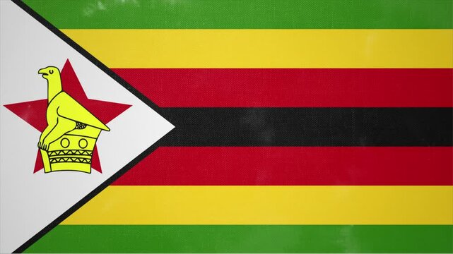 Animated Video Showing the Flag of ZIMBABWE Emerging from Nowhere