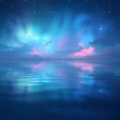 Obraz premium 星空を移した水面