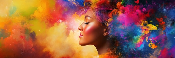 Colorful and creative vision board for strategic business planning