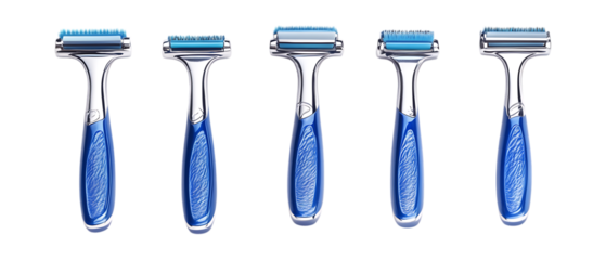 Pack of Razor Set Against Transparent Background for Personal Care, Grooming, or Household Projects