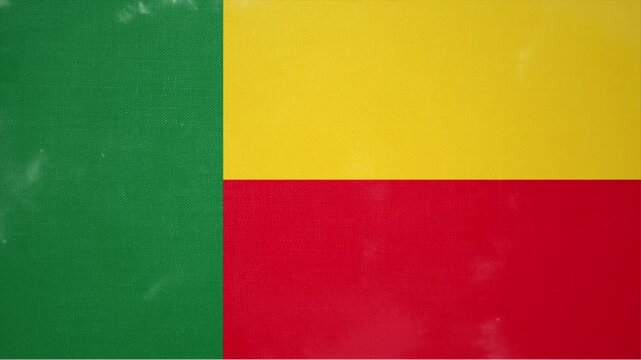 Animated Video Showing the Flag of BENIN Emerging from Nowhere