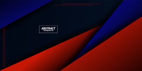 Abstract geometric dark blue and red square theme overlapping background for graphic design. Vector Eps10