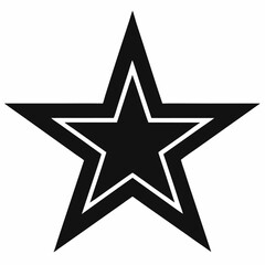 Fototapeta premium star icon silhouette icon on white background 