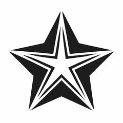 
star icon silhouette icon on white background 